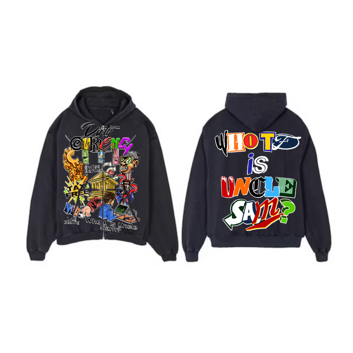 Curency Club “Tax Free Corrupted Cycles” Zip Up